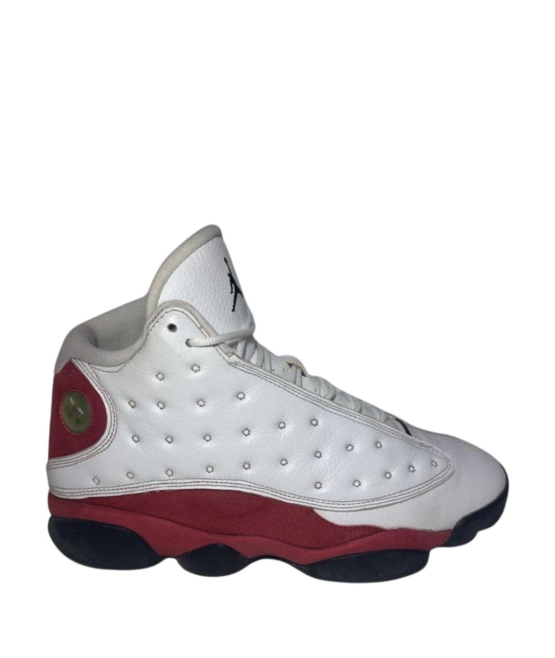 JORDAN Белые кожаные низкие кроссовки / кеды, фото 1