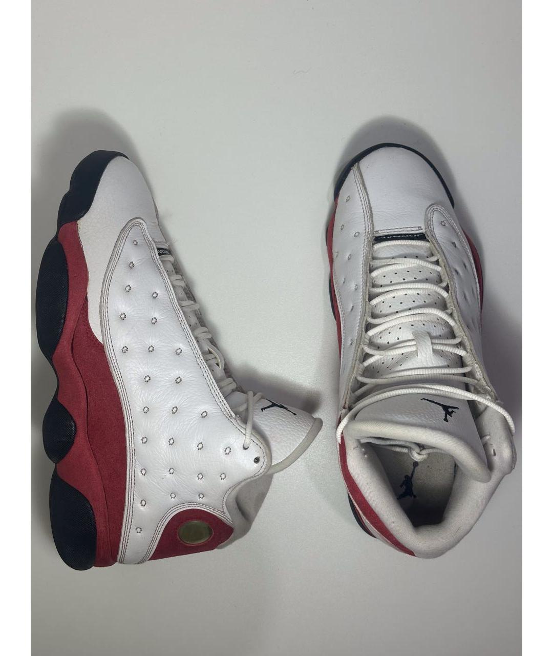 JORDAN Белые кожаные низкие кроссовки / кеды, фото 4