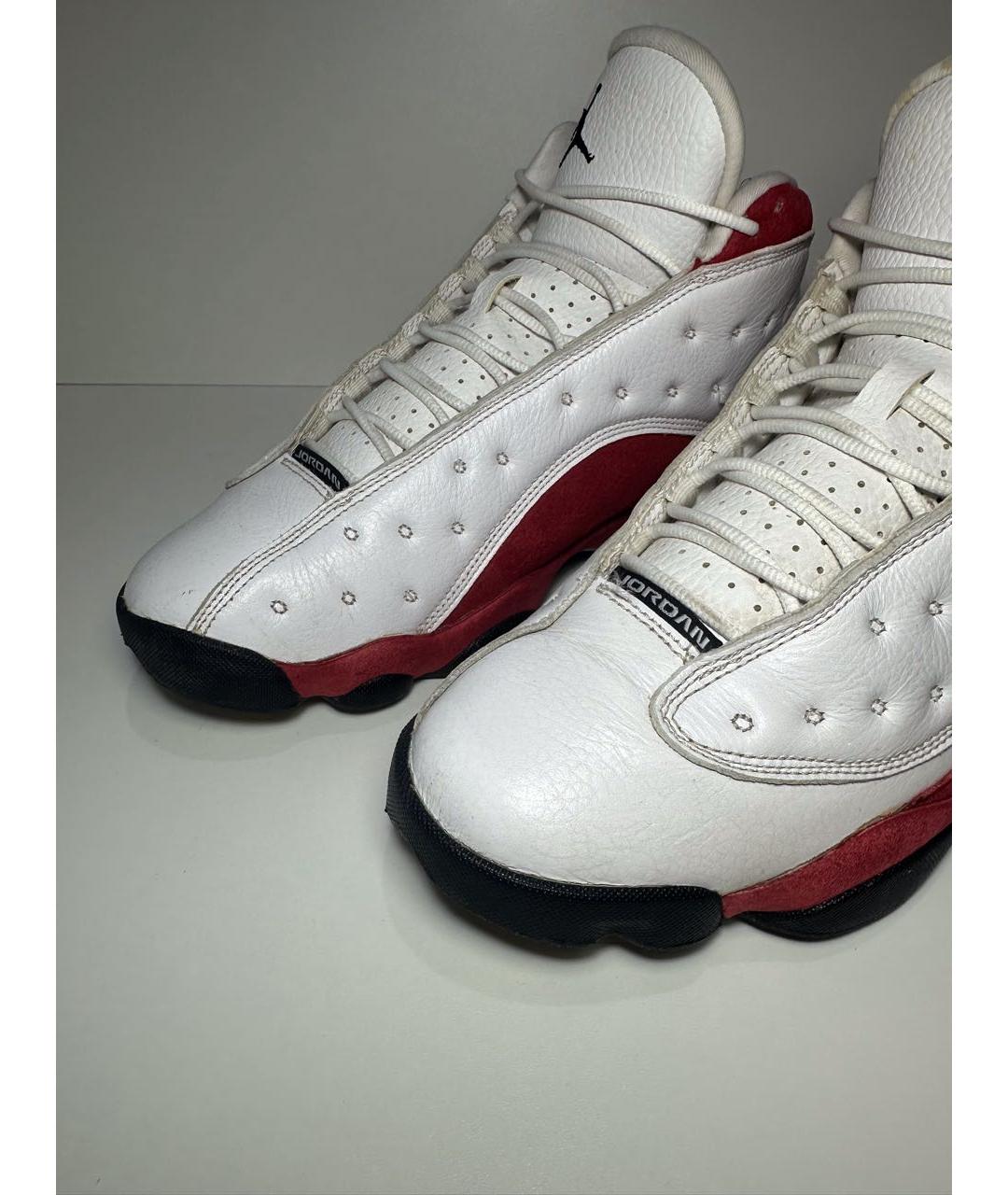 JORDAN Белые кожаные низкие кроссовки / кеды, фото 6