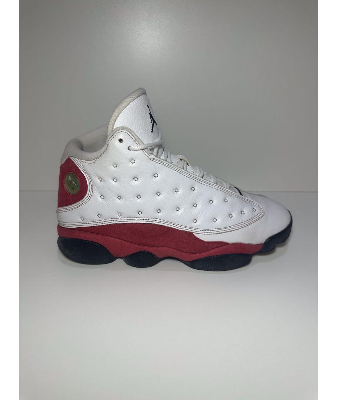 JORDAN Белые кожаные низкие кроссовки / кеды, фото 9