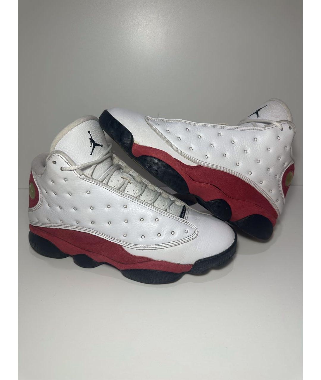 JORDAN Белые кожаные низкие кроссовки / кеды, фото 5