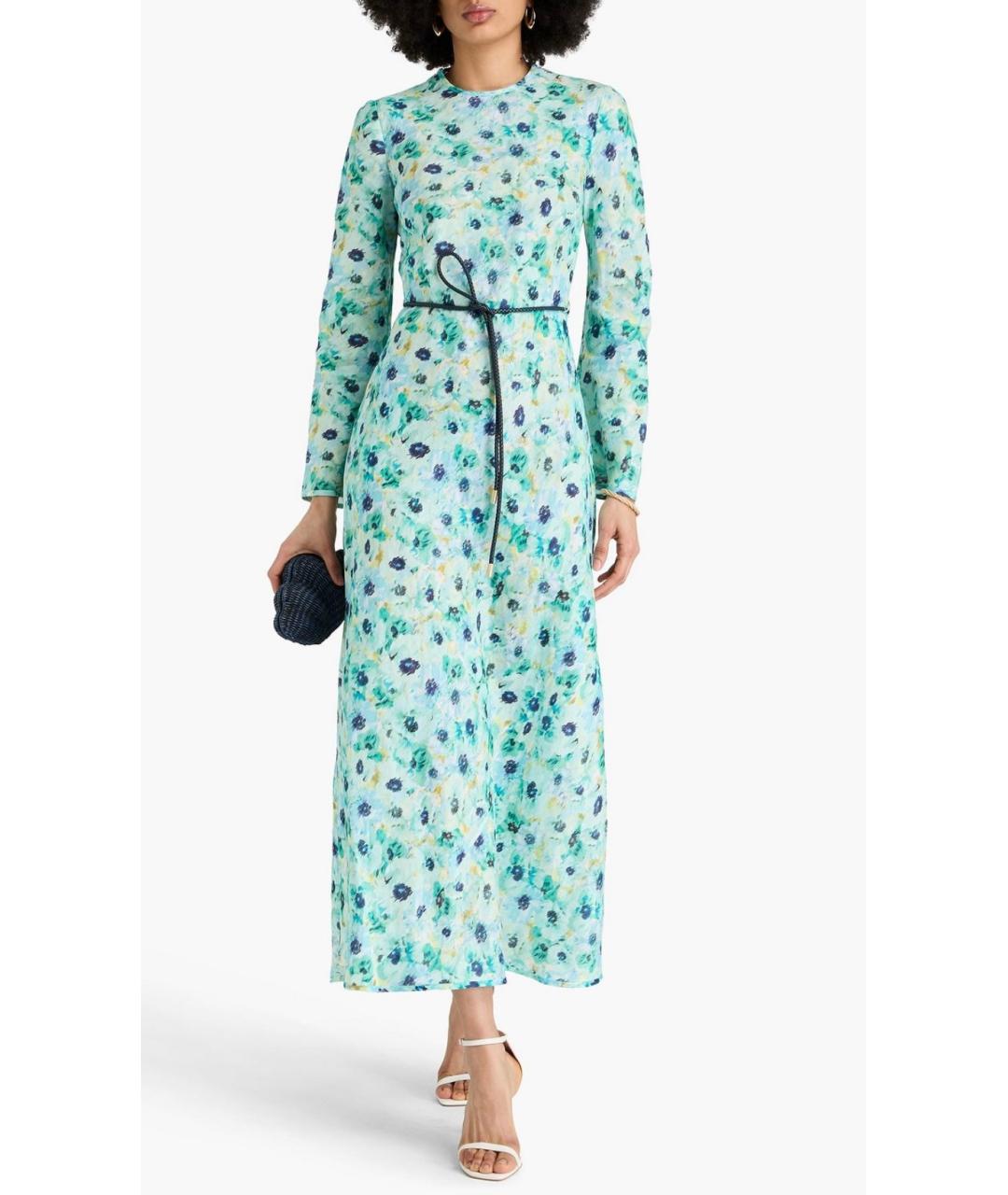 ZIMMERMANN Бирюзовое льняное коктейльное платье, фото 2