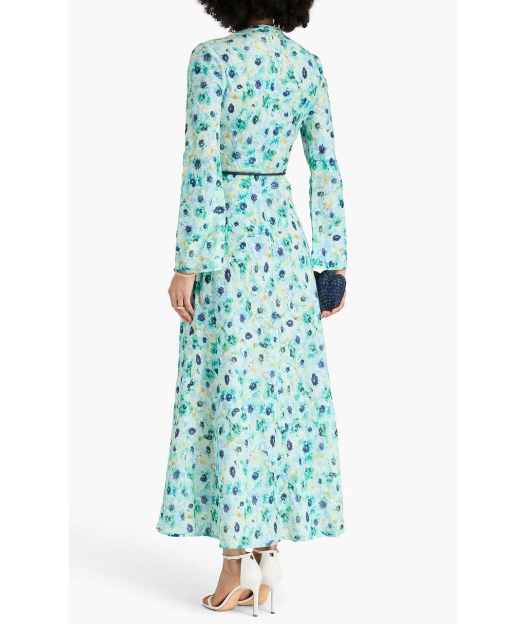 ZIMMERMANN Бирюзовое льняное коктейльное платье, фото 3