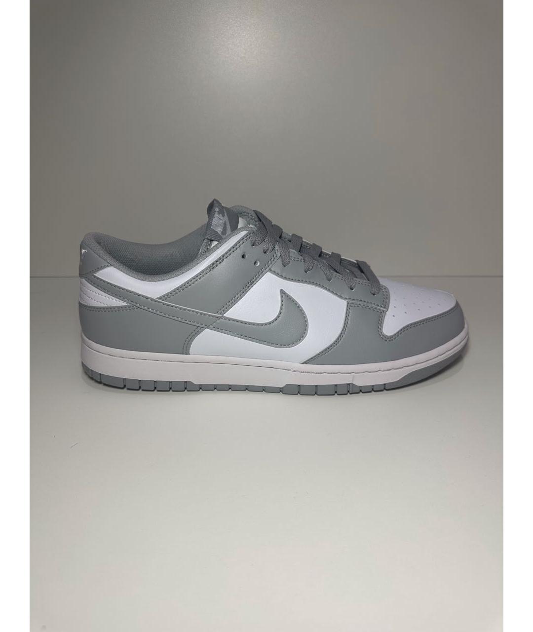 NIKE Серые кожаные низкие кроссовки / кеды, фото 9