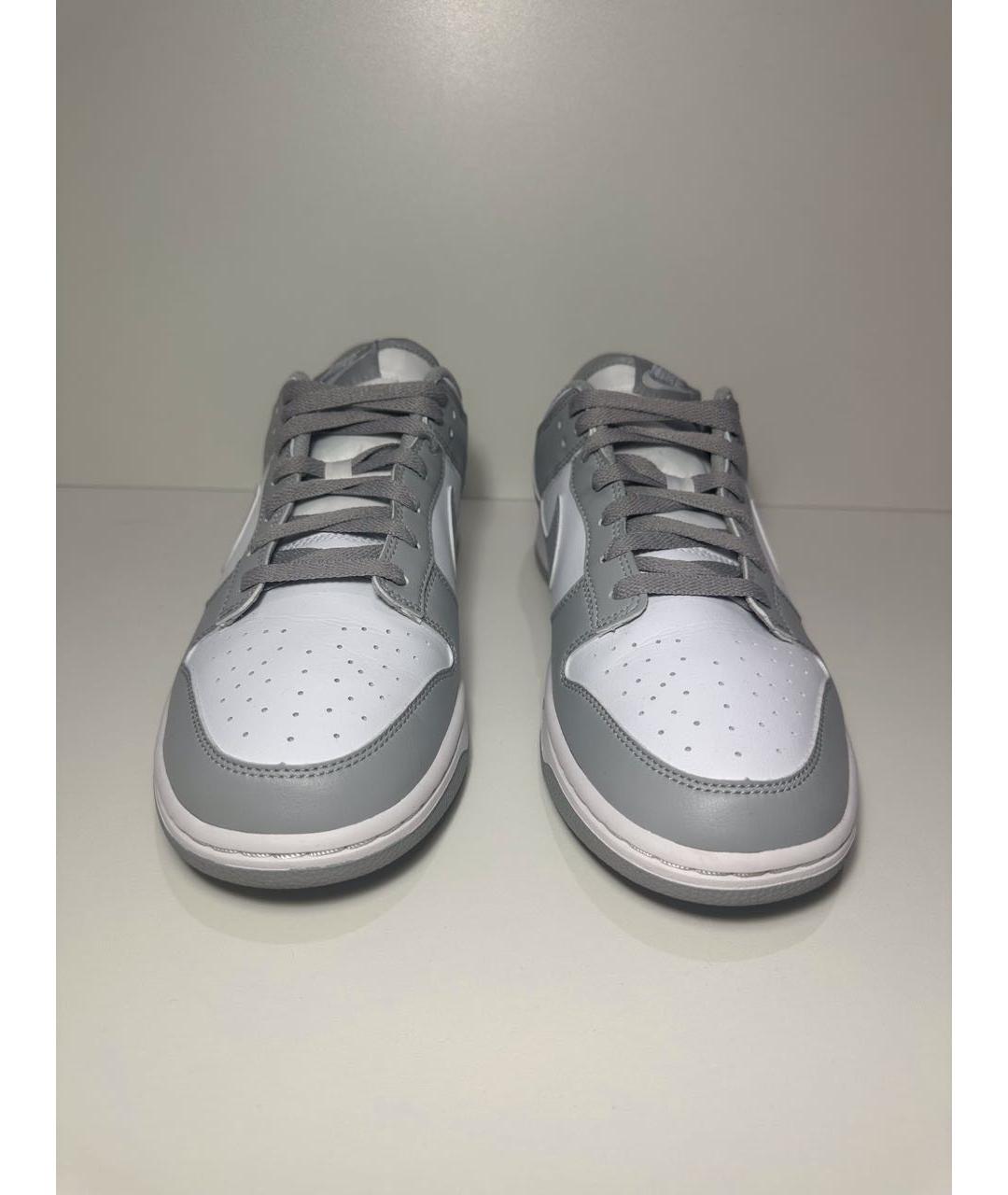 NIKE Серые кожаные низкие кроссовки / кеды, фото 2