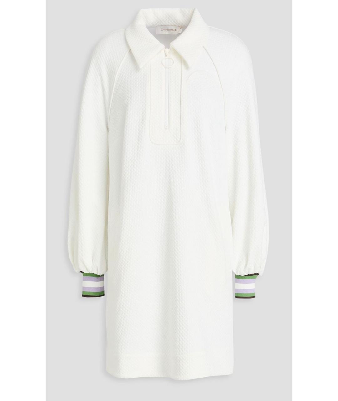 ZIMMERMANN Белое полиэстеровое коктейльное платье, фото 4