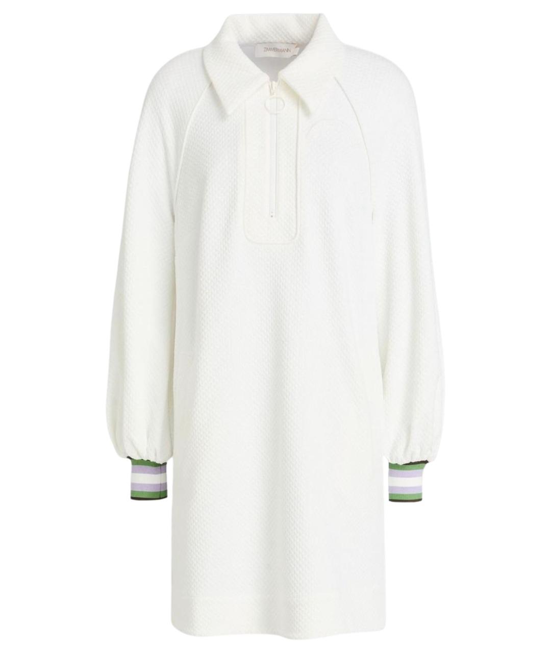 ZIMMERMANN Белое полиэстеровое коктейльное платье, фото 1