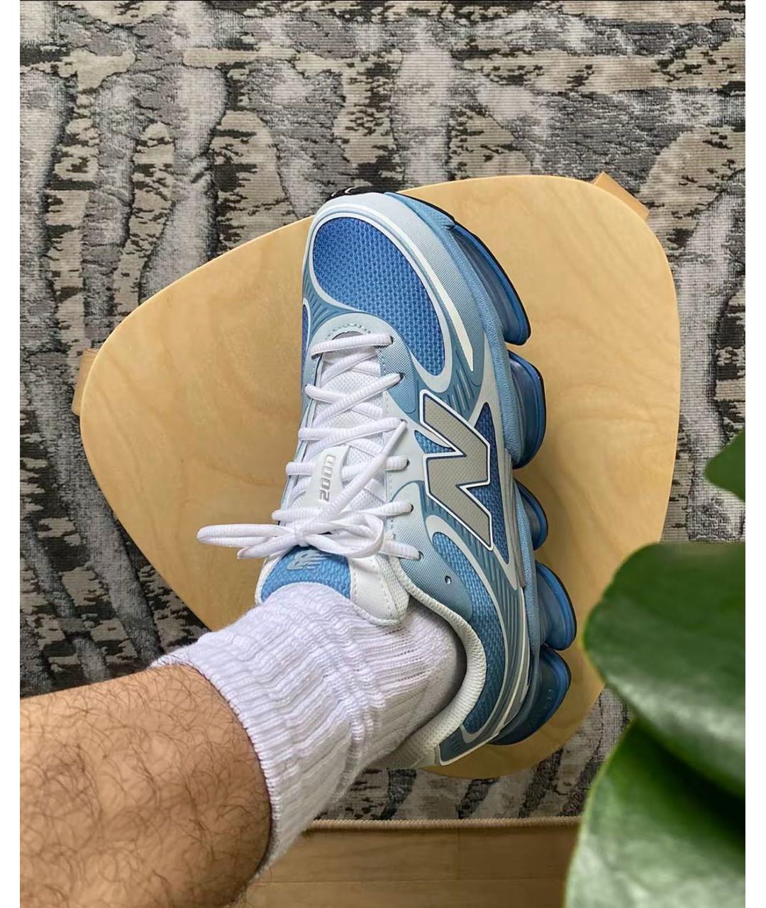 NEW BALANCE Голубые замшевые высокие кроссовки / кеды, фото 5