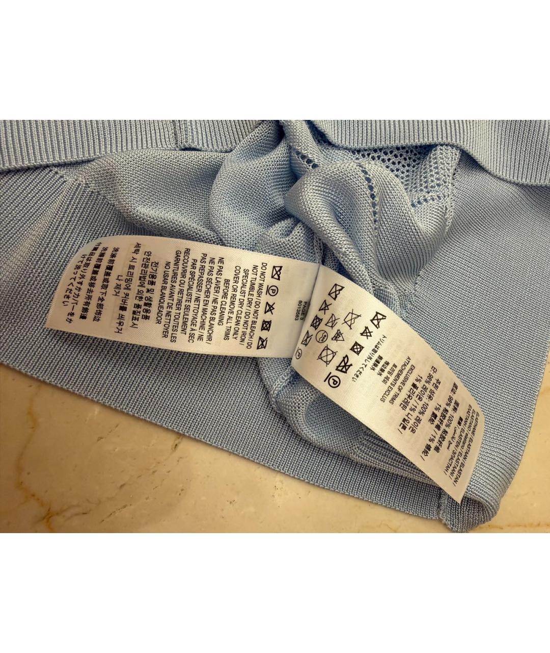 BURBERRY Голубой вискозный кардиган, фото 5