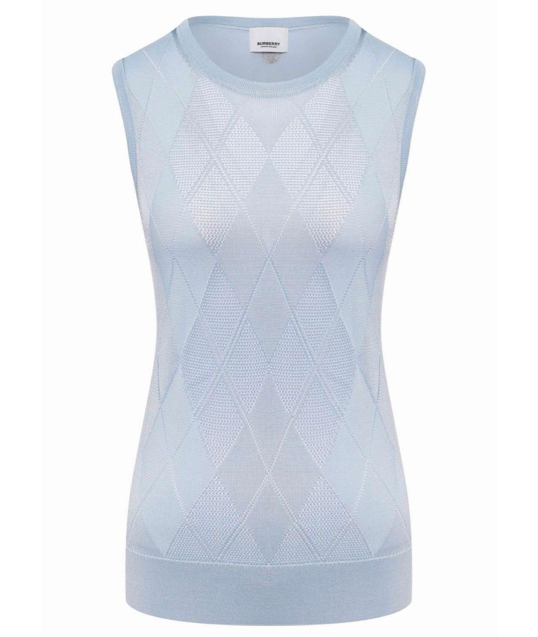 BURBERRY Голубой вискозный кардиган, фото 1