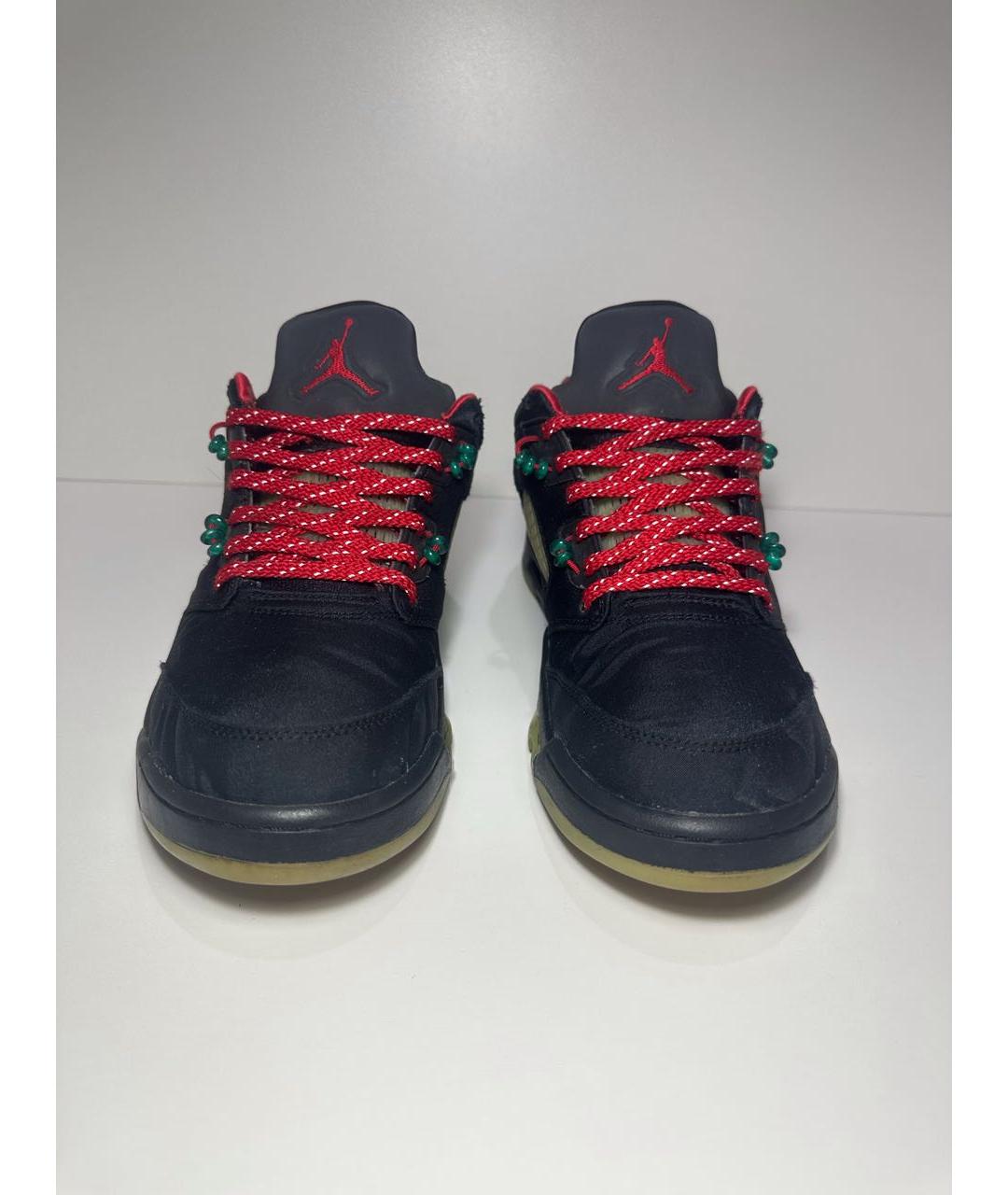 JORDAN Черные текстильные низкие кроссовки / кеды, фото 2