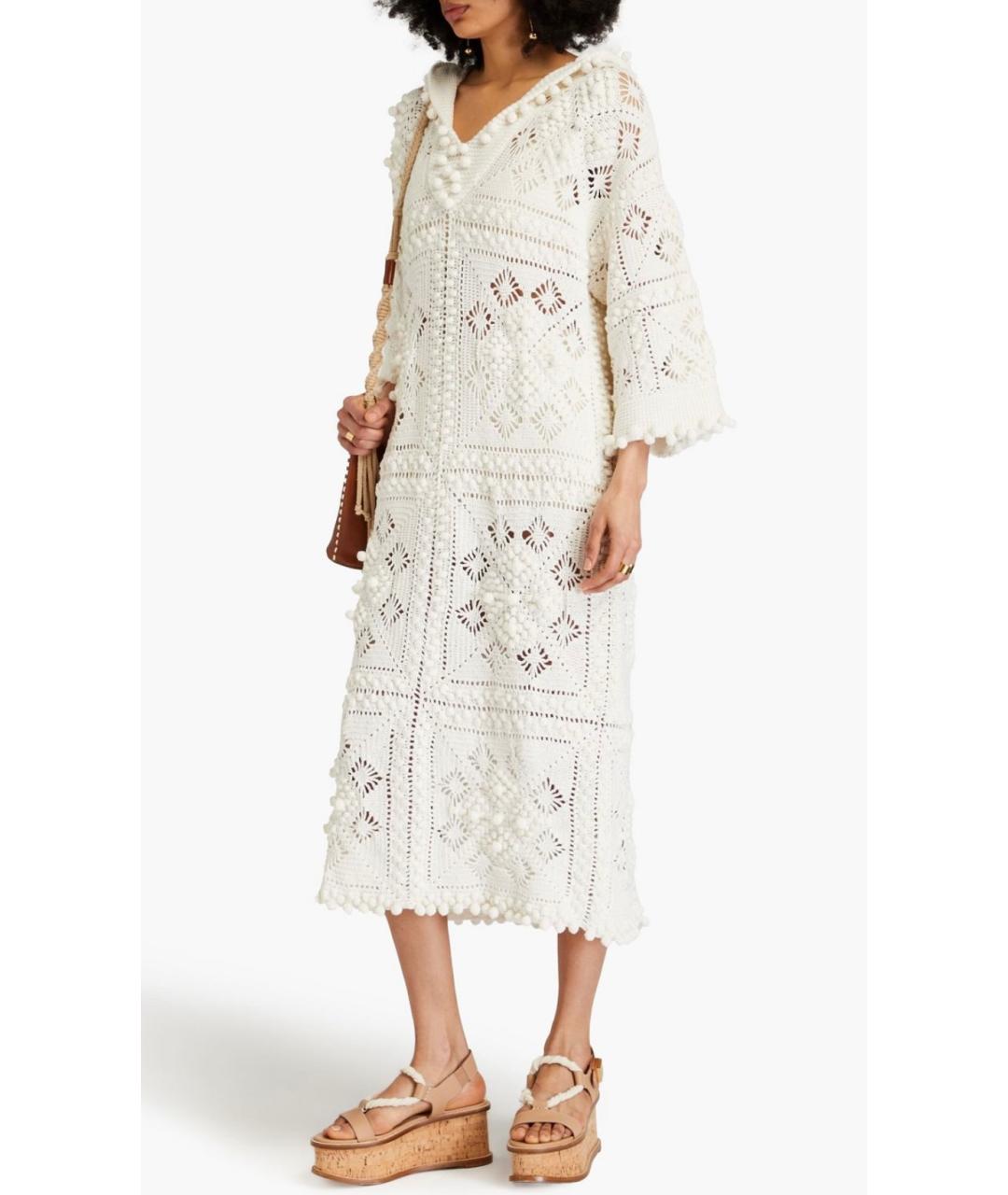 ZIMMERMANN Белое хлопковое коктейльное платье, фото 3