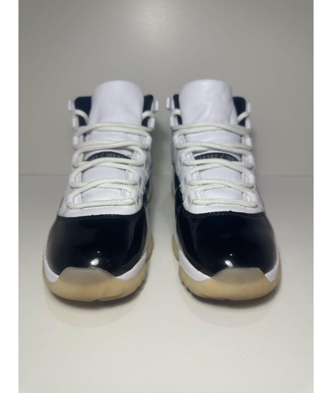 JORDAN Белые кожаные высокие кроссовки / кеды, фото 2