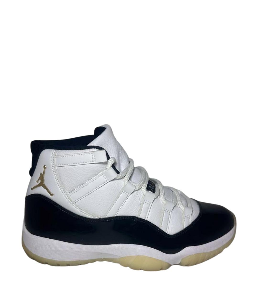 JORDAN Белые кожаные высокие кроссовки / кеды, фото 1