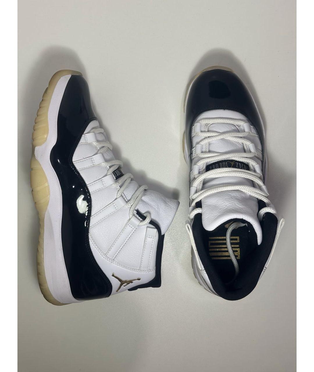 JORDAN Белые кожаные высокие кроссовки / кеды, фото 4
