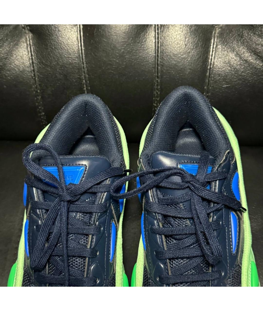 RAF SIMONS Зеленые текстильные низкие кроссовки / кеды, фото 8