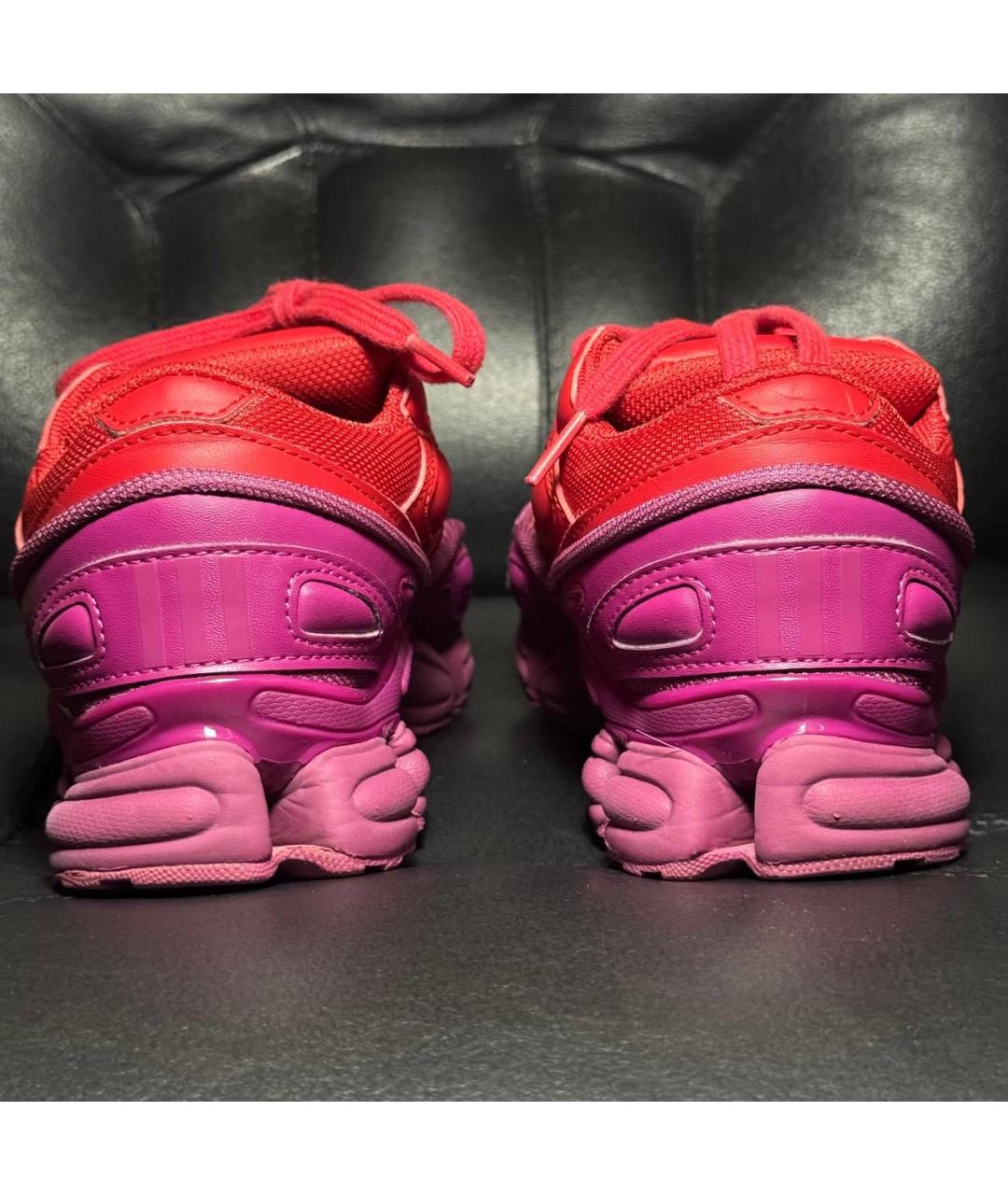 ADIDAS X RAF SIMONS Красные текстильные низкие кроссовки / кеды, фото 2