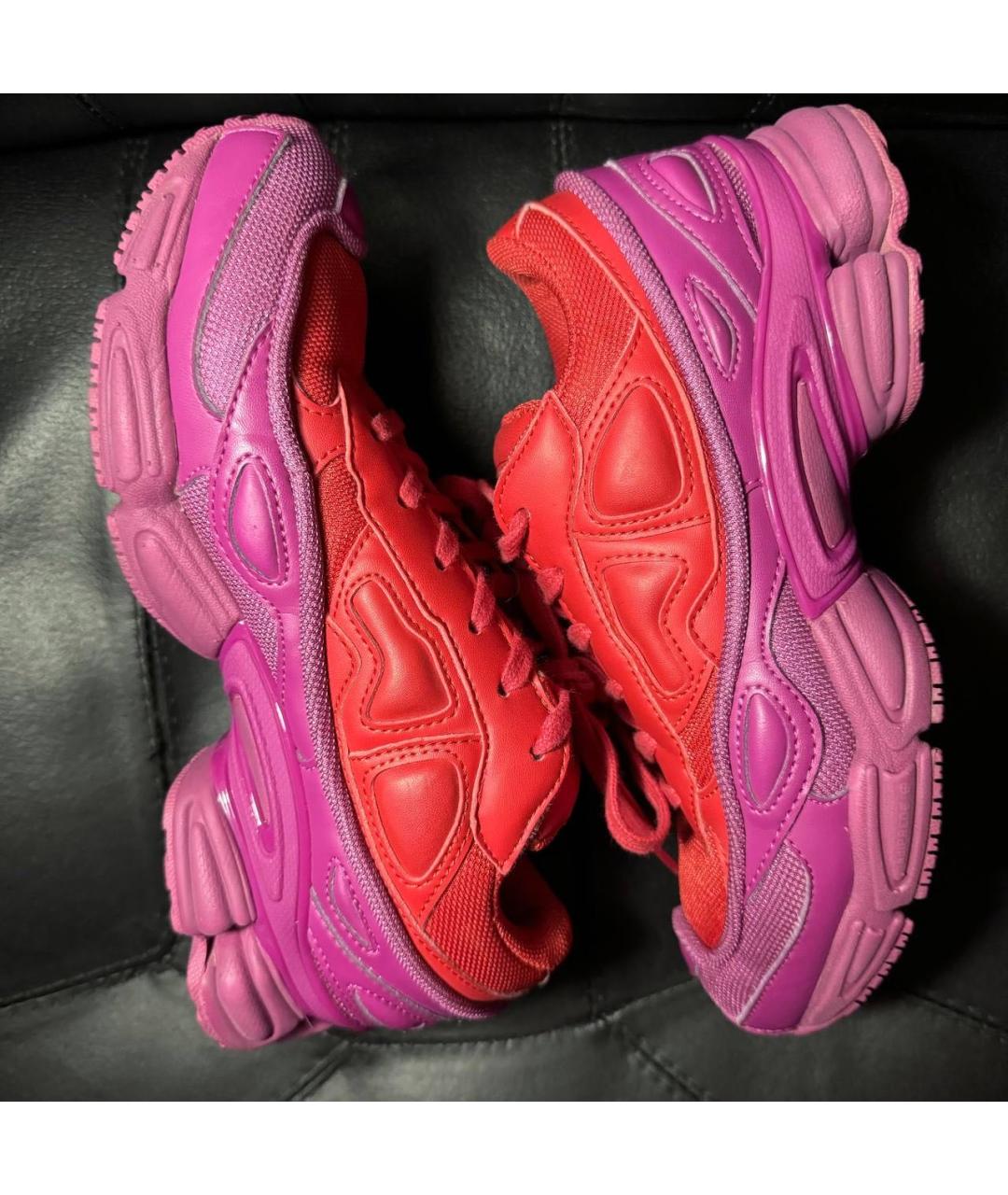 ADIDAS X RAF SIMONS Красные текстильные низкие кроссовки / кеды, фото 5