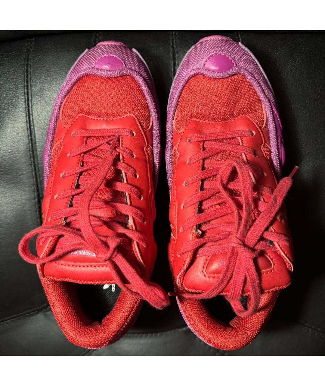 ADIDAS X RAF SIMONS Красные текстильные низкие кроссовки / кеды, фото 7