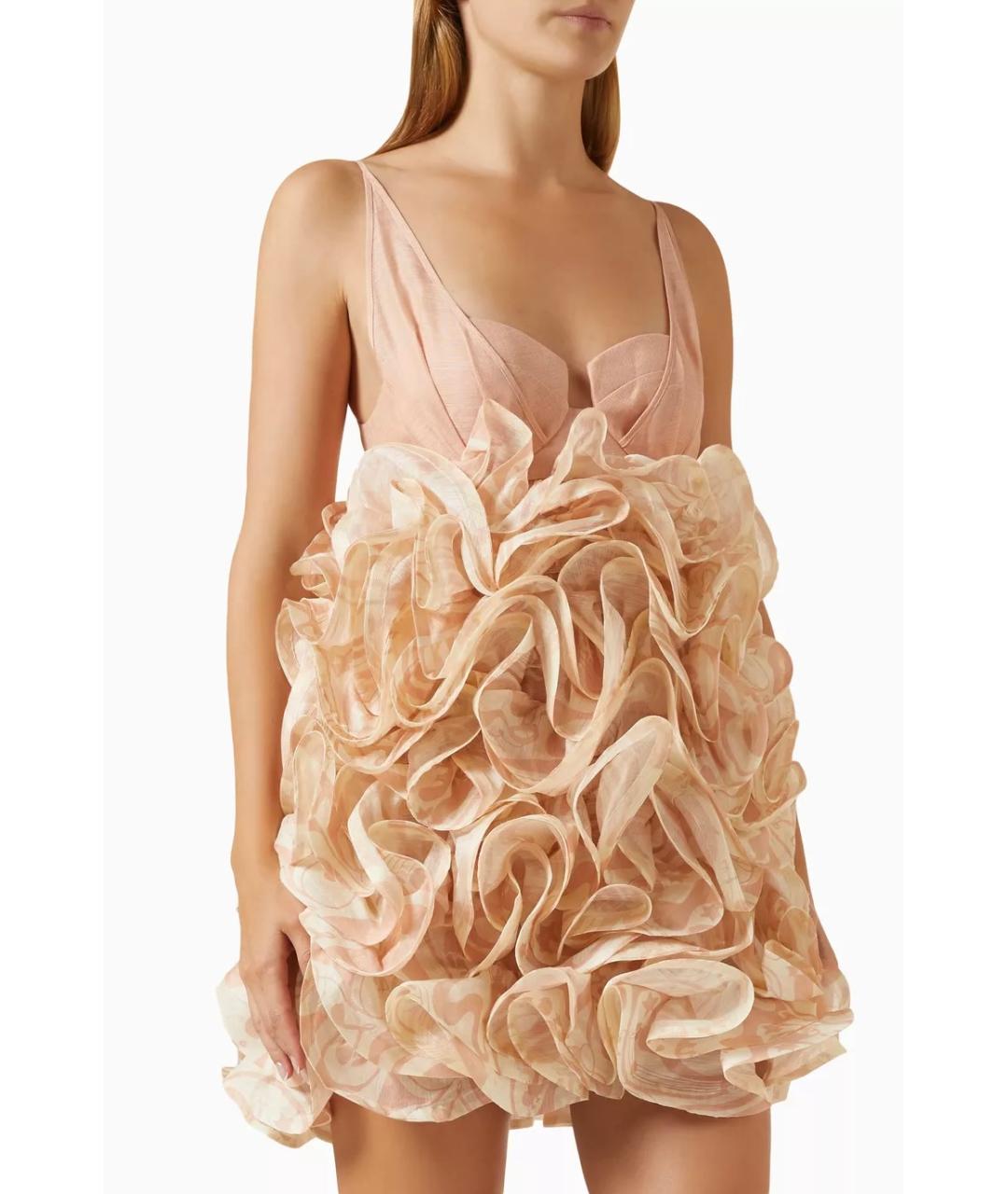 ZIMMERMANN Розовое шелковое коктейльное платье, фото 7