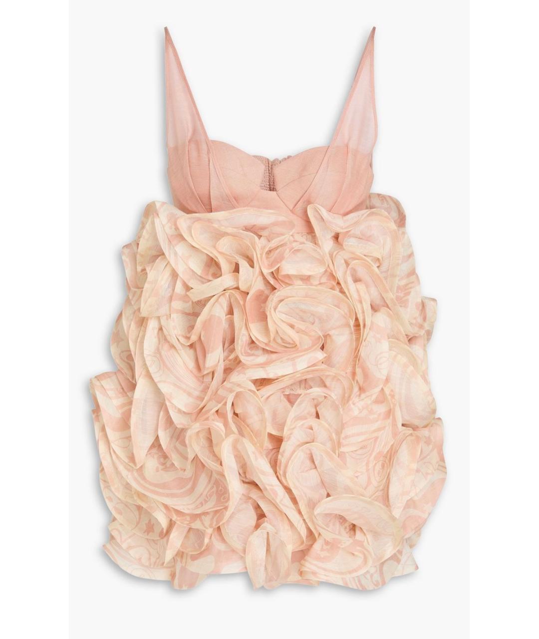 ZIMMERMANN Розовое шелковое коктейльное платье, фото 9