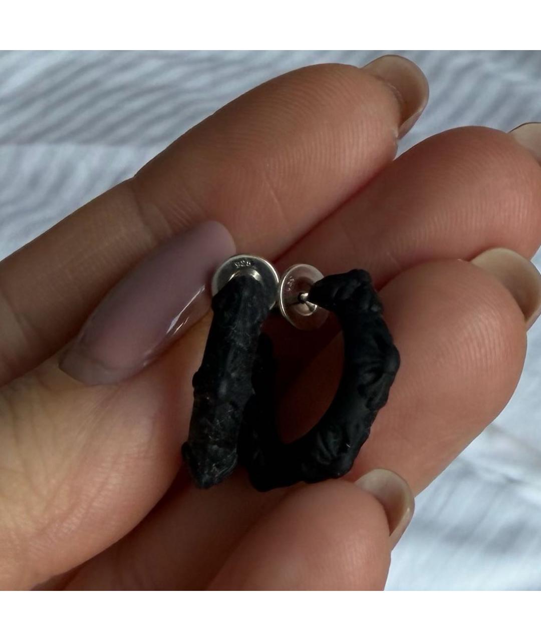 CHROME HEARTS Черные серьги, фото 3