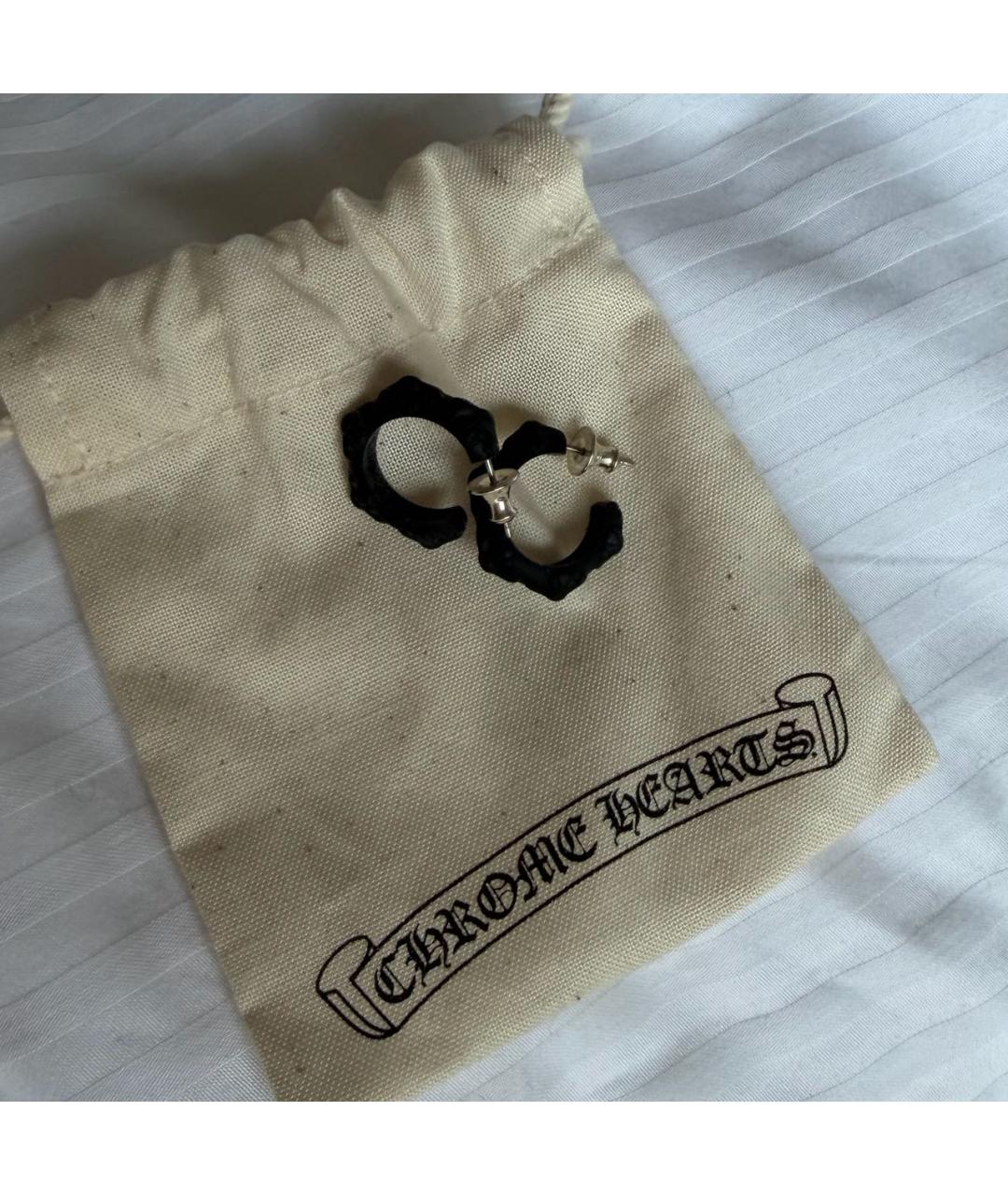 CHROME HEARTS Черные серьги, фото 2