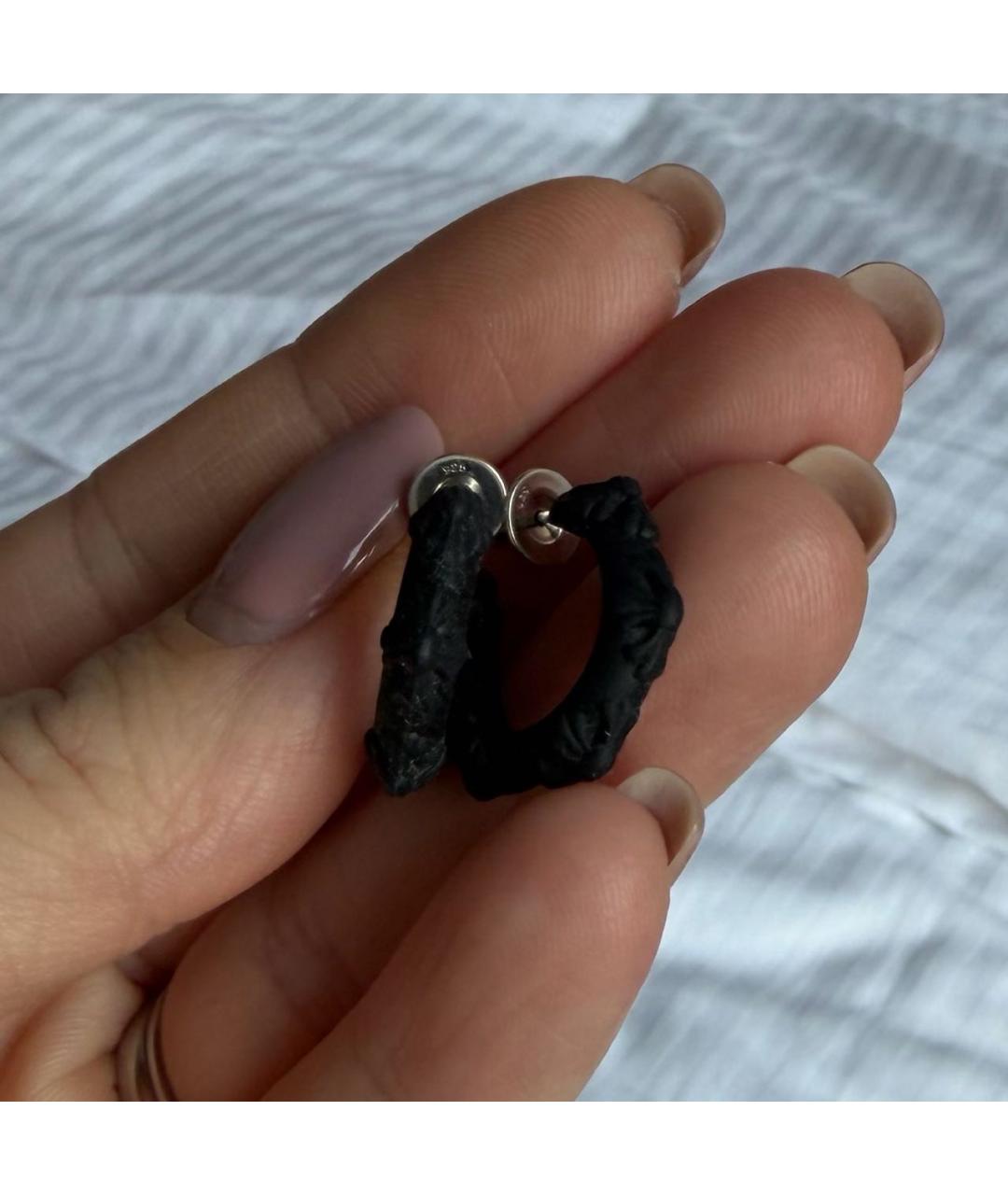 CHROME HEARTS Черные серьги, фото 4