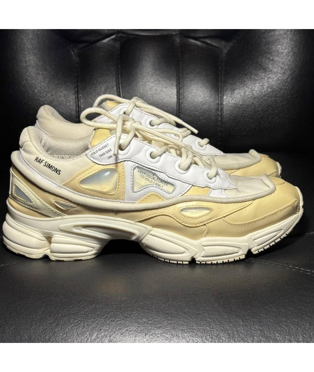 RAF SIMONS Бежевые текстильные низкие кроссовки / кеды, фото 9