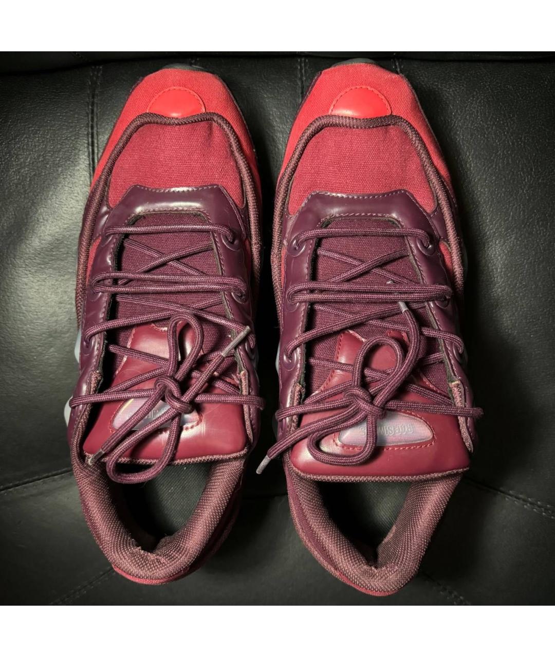 ADIDAS X RAF SIMONS Красные текстильные низкие кроссовки / кеды, фото 7