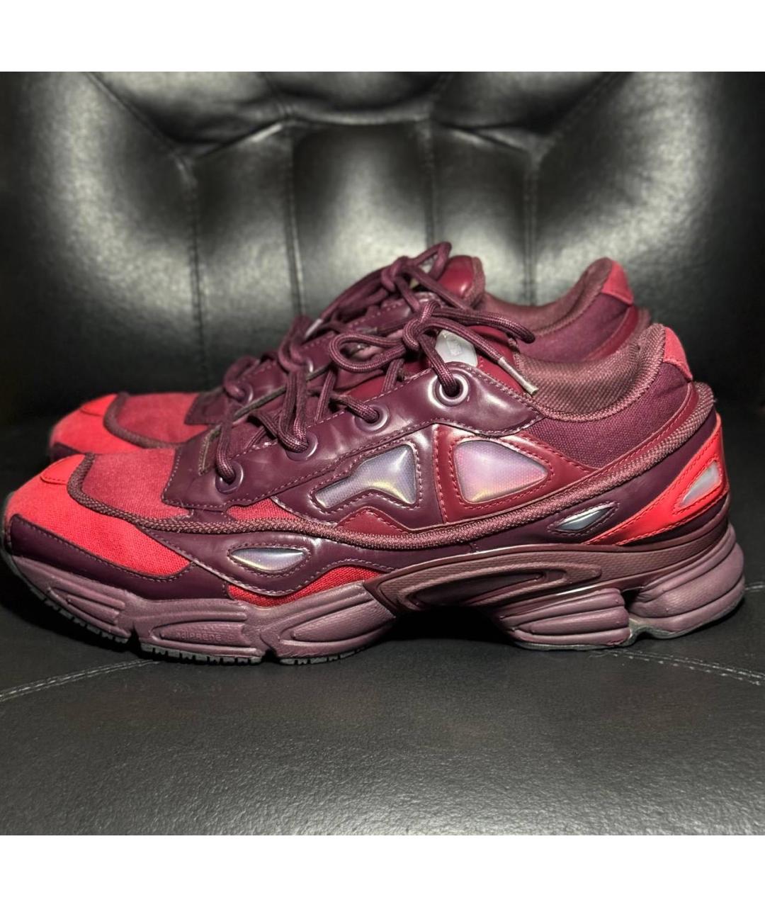 ADIDAS X RAF SIMONS Красные текстильные низкие кроссовки / кеды, фото 3