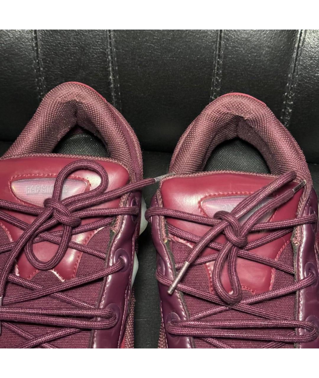 ADIDAS X RAF SIMONS Красные текстильные низкие кроссовки / кеды, фото 8