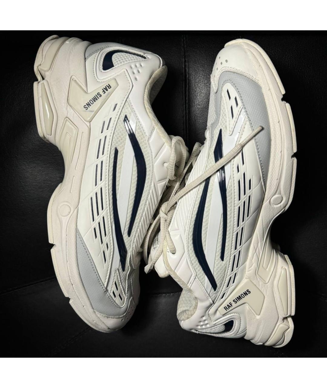 RAF SIMONS Белые текстильные низкие кроссовки / кеды, фото 5