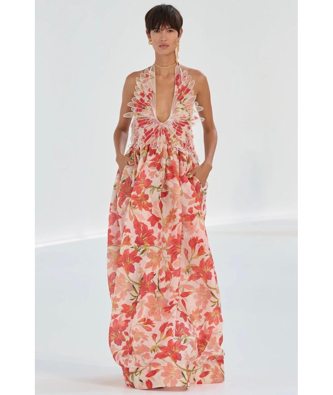 ZIMMERMANN Красное шелковое коктейльное платье, фото 2