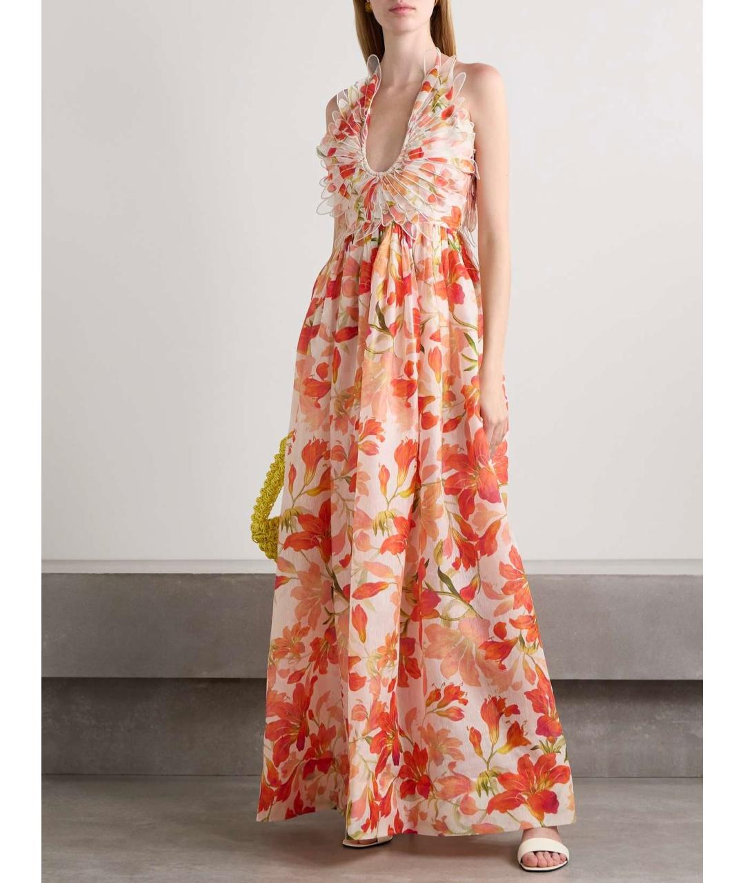 ZIMMERMANN Красное шелковое коктейльное платье, фото 5