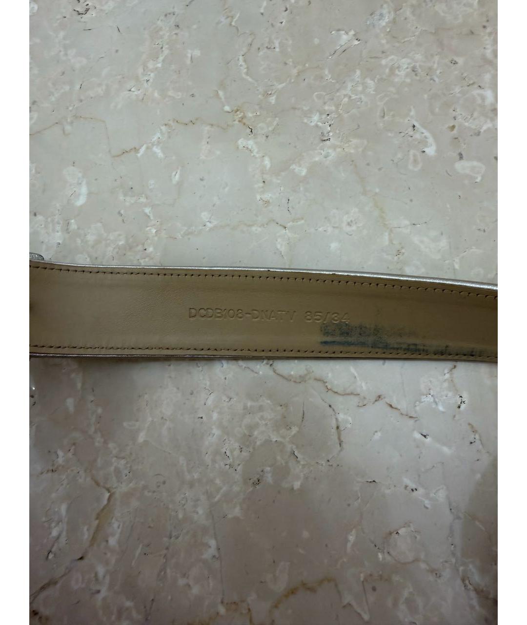 VERSACE Серебрянный кожаный ремень, фото 3