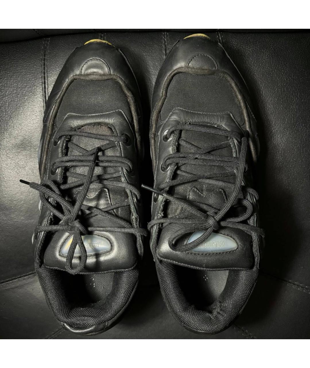 ADIDAS X RAF SIMONS Черные кожаные низкие кроссовки / кеды, фото 7