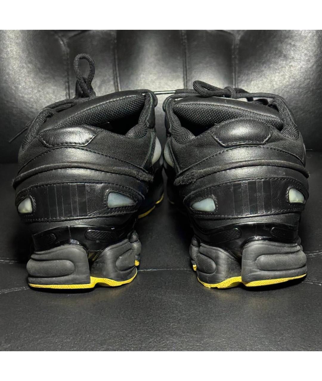 ADIDAS X RAF SIMONS Черные кожаные низкие кроссовки / кеды, фото 2