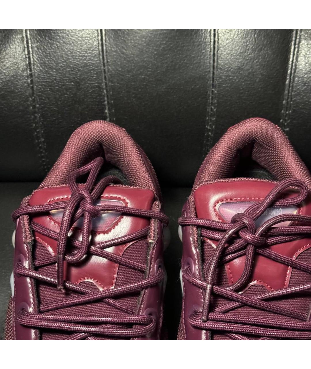ADIDAS X RAF SIMONS Бордовые текстильные низкие кроссовки / кеды, фото 8