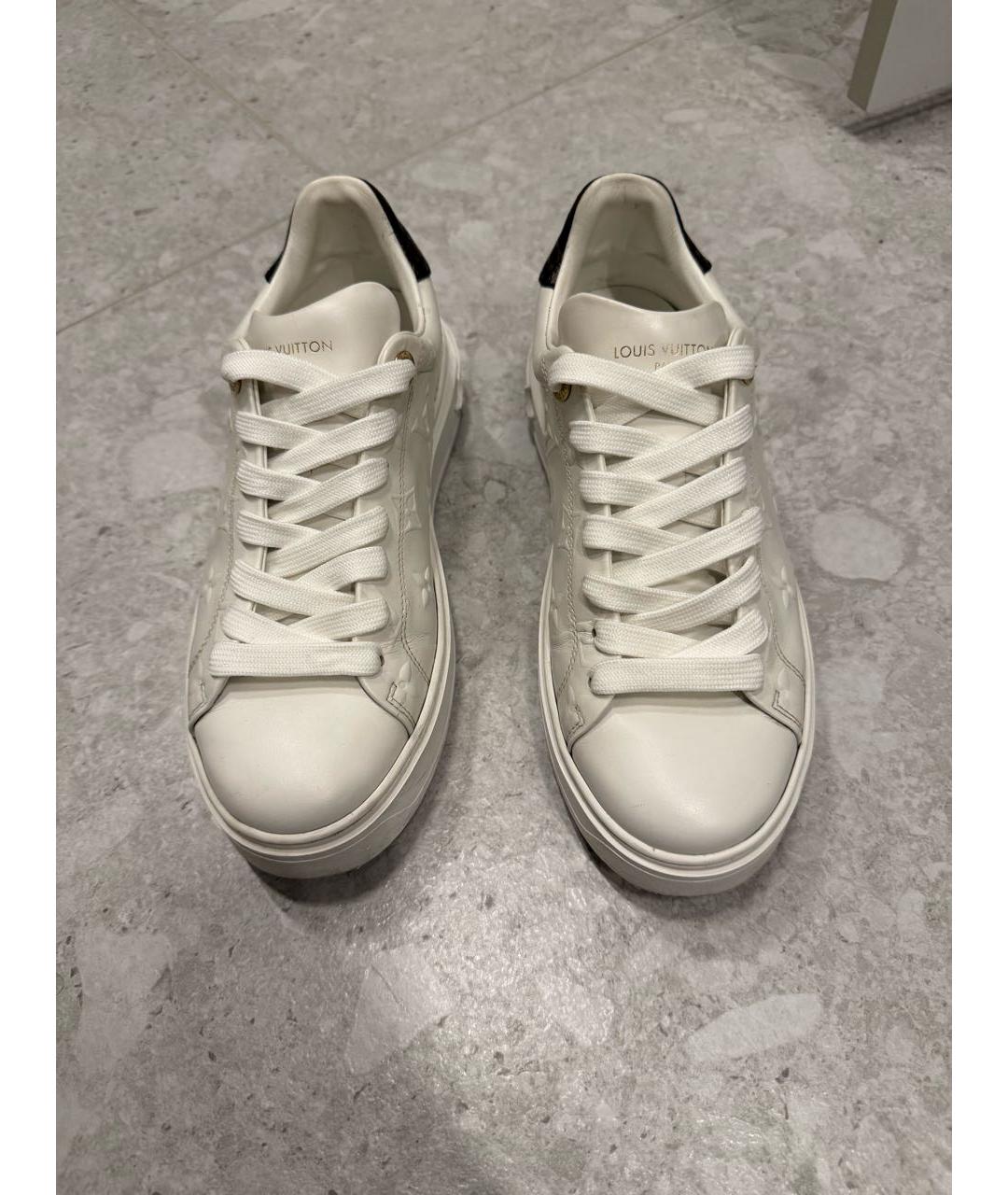 LOUIS VUITTON Белые кожаные кеды, фото 3