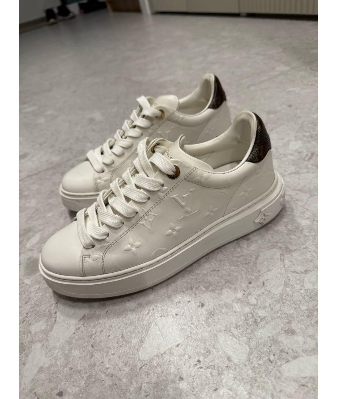 LOUIS VUITTON Белые кожаные кеды, фото 2