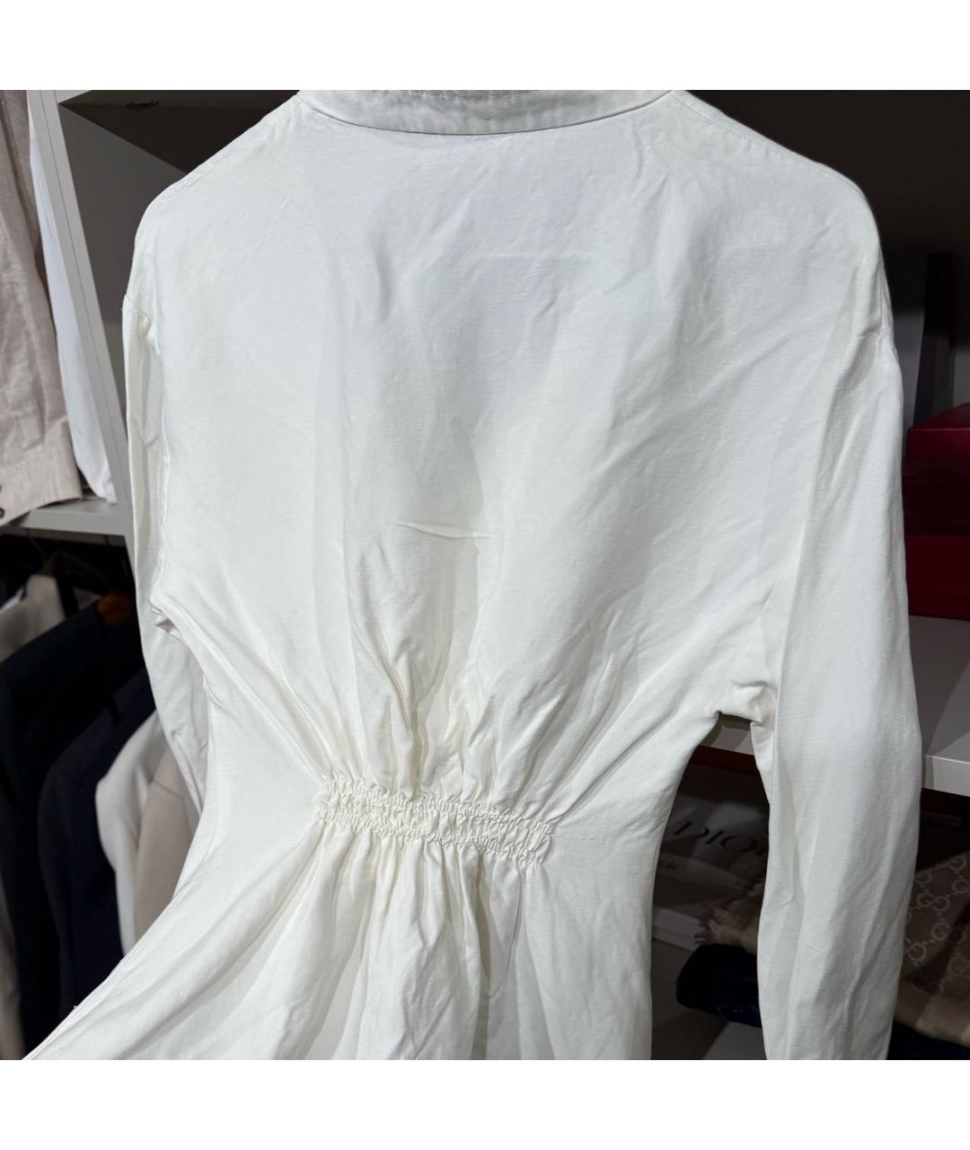 SANDRO Белое льняное повседневное платье, фото 3