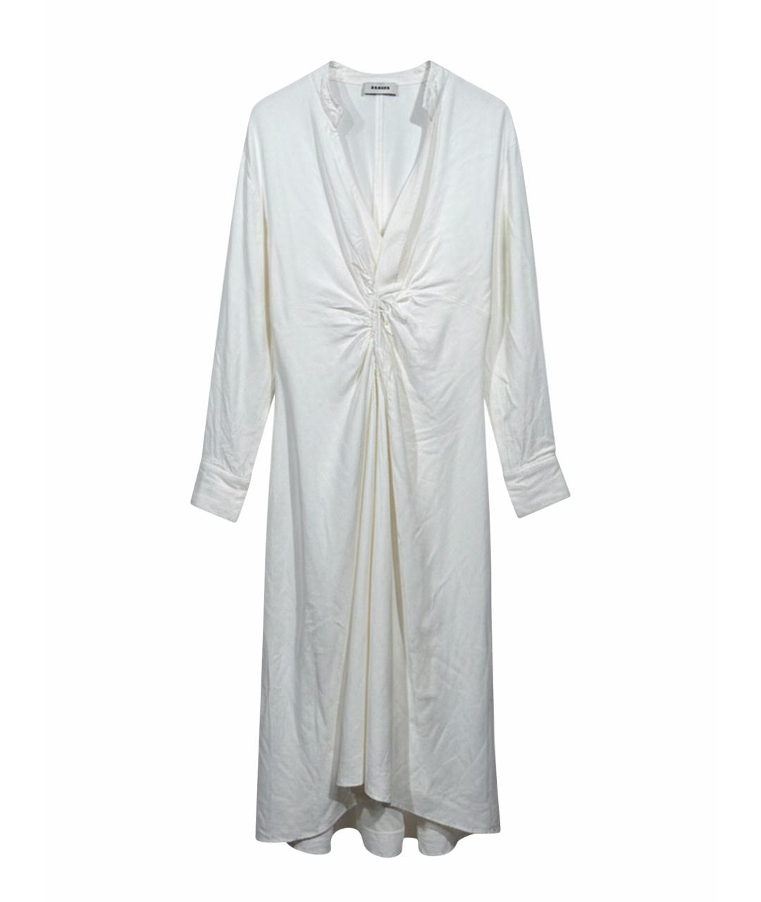 SANDRO Белое льняное повседневное платье, фото 1