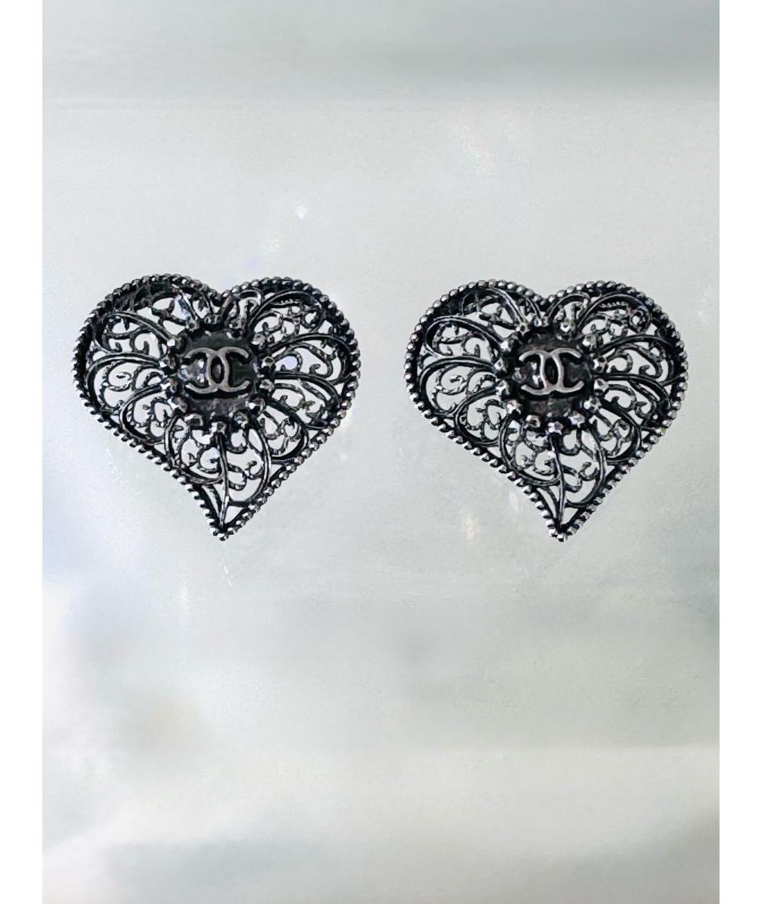 CHANEL Серебряные металлические серьги, фото 6