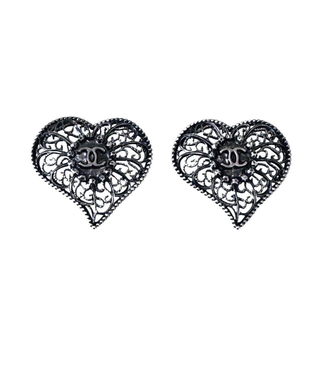 CHANEL Серебряные металлические серьги, фото 1