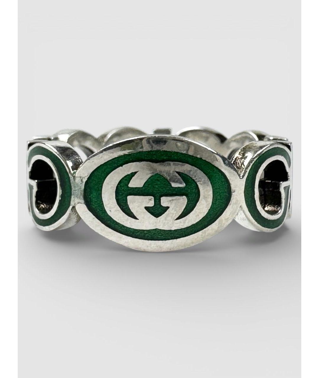 GUCCI Зеленые серебряное кольцо, фото 6