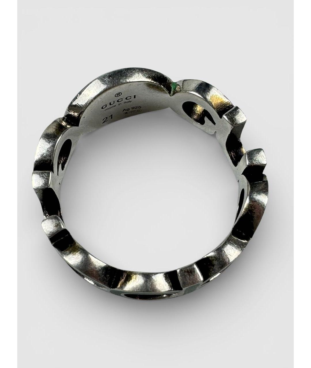 GUCCI Зеленые серебряное кольцо, фото 5