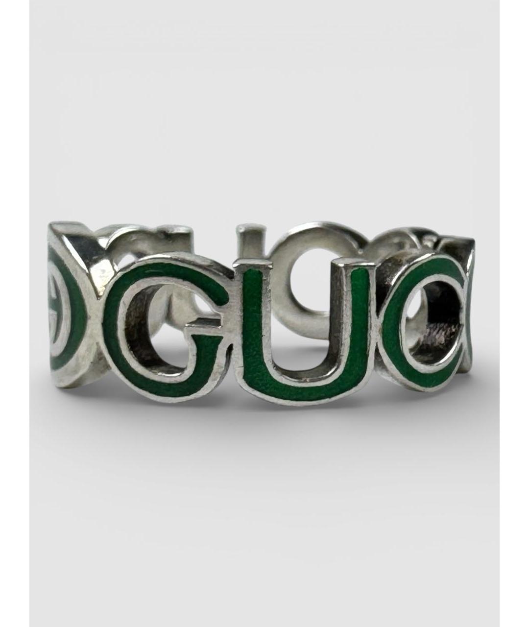 GUCCI Зеленые серебряное кольцо, фото 4