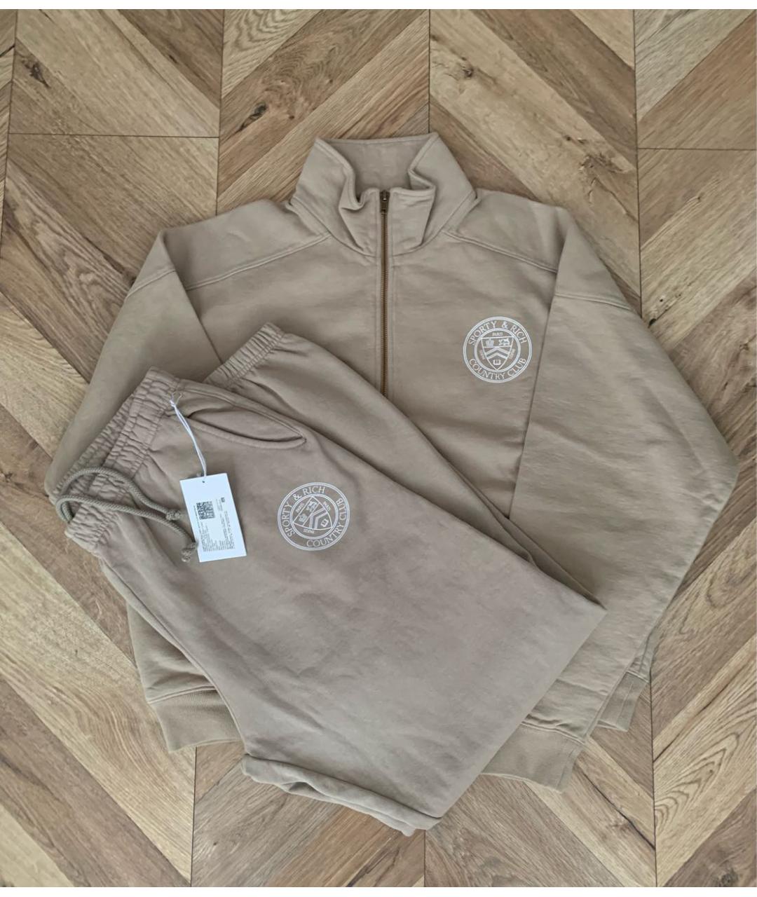 SPORTY AND RICH Бежевый хлопковый спортивные костюмы, фото 2