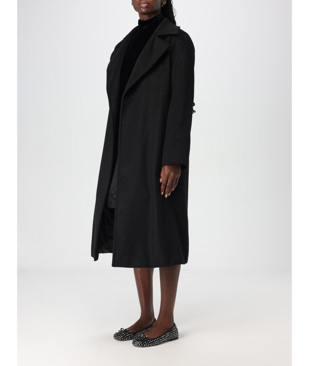 MAX MARA Черное шерстяное пальто, фото 4
